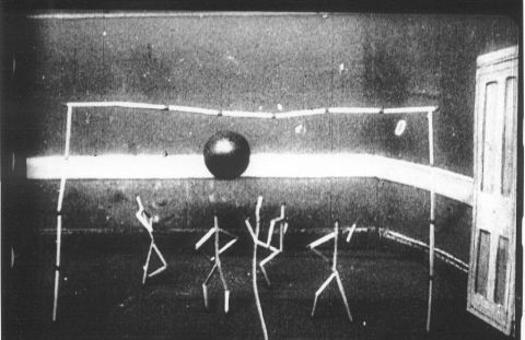 Animated Matches Playing Volleyball