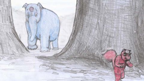 Squirrel and Elephant