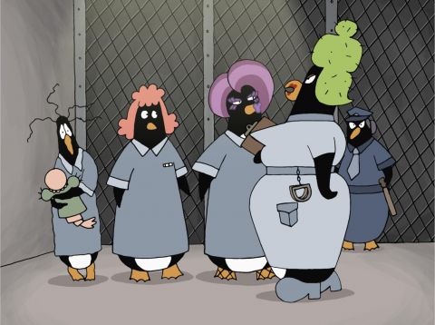 Penguins Behind Bars